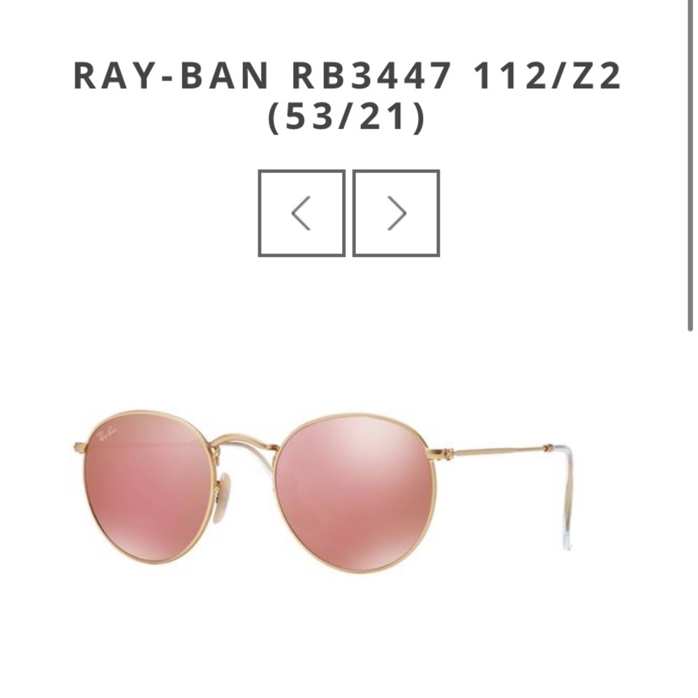 NWOT Ray-Ban RB-3447 Round Gold Metal Sunglasses - Picture 1 of 9